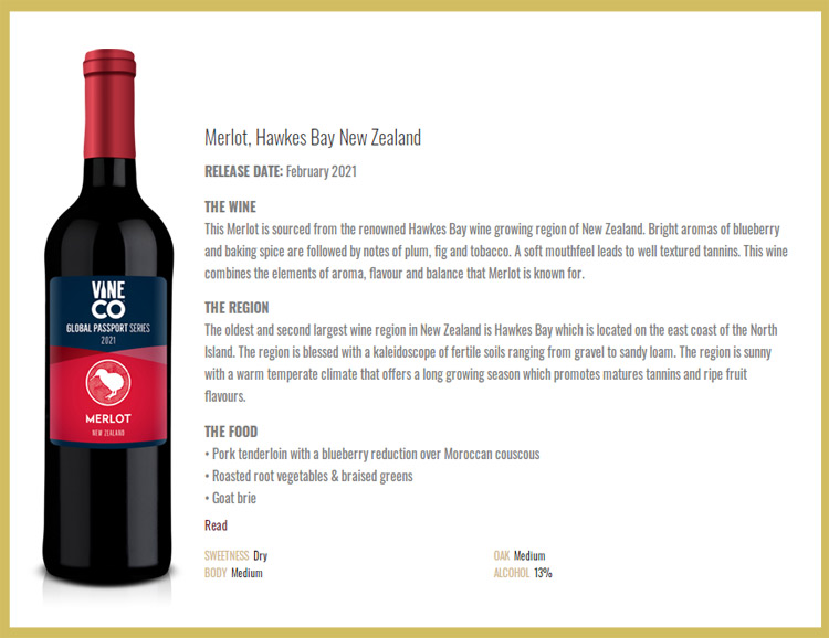 Vineco Passport Merlot